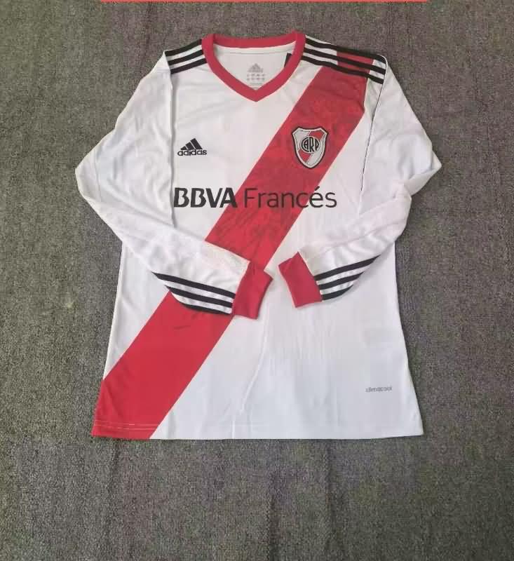 Thailand Quality(AAA) 2013/14 River Plate Home Long Retro Soccer Jersey