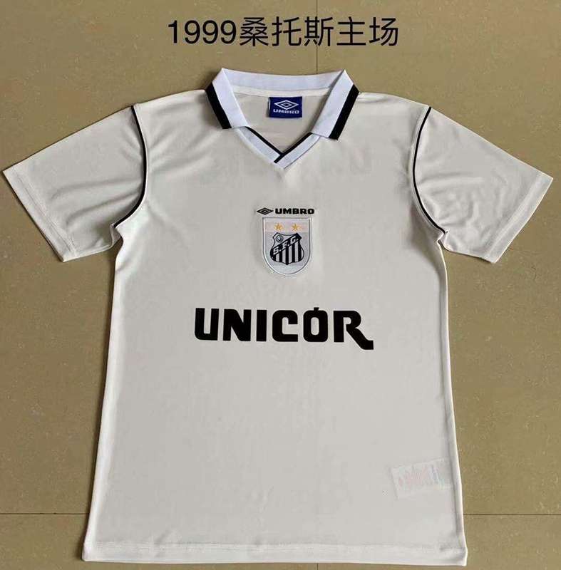 Thailand Quality(AAA) 1999 Santos Home Retro Soccer Jersey