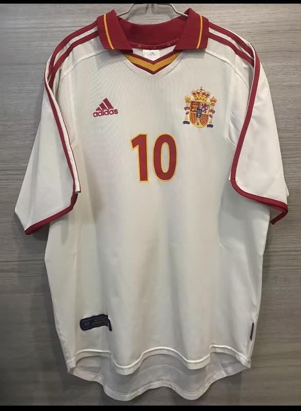 Thailand Quality(AAA) 2000 Spain Away Retro Soccer Jersey