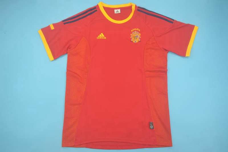 Thailand Quality(AAA) 2002 Spain Home Retro Soccer Jersey