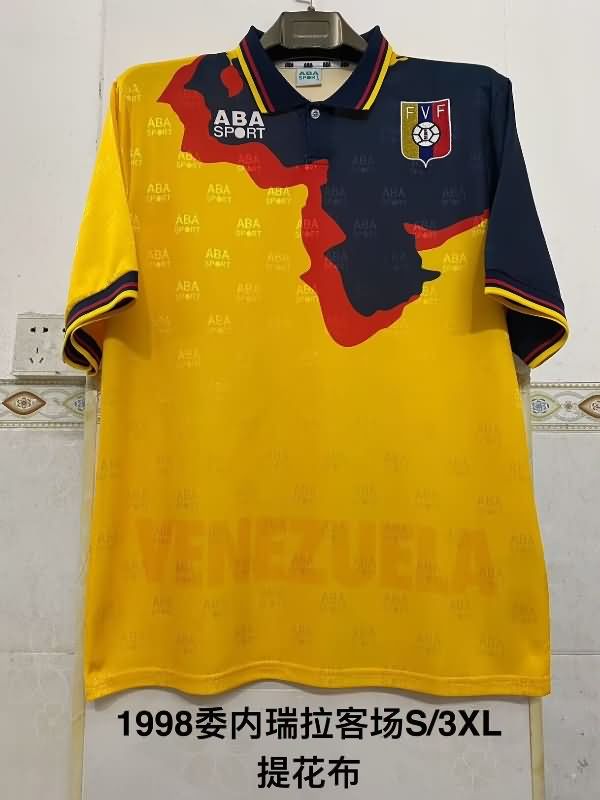 Thailand Quality(AAA) 1998 Venezuela Away Retro Soccer Jersey