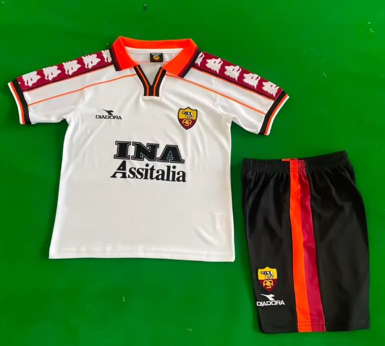 1998/99 AS Roma Away Kids Soccer Jersey And Shorts