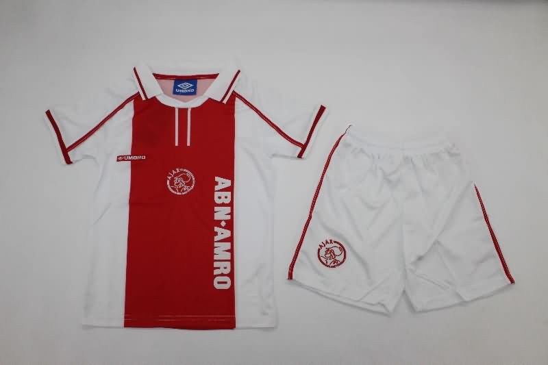 1998/99 Ajax Home Kids Soccer Jersey And Shorts
