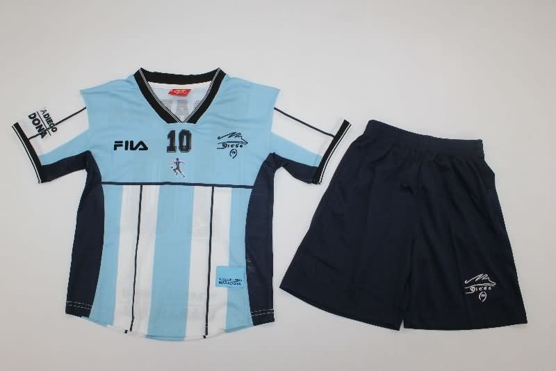 2001 Argentina Special Kids Soccer Jersey And Shorts