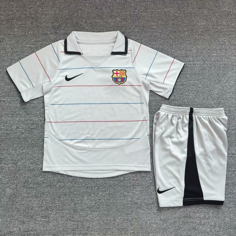 2003/04 Barcelona Away Kids Soccer Jersey And Shorts