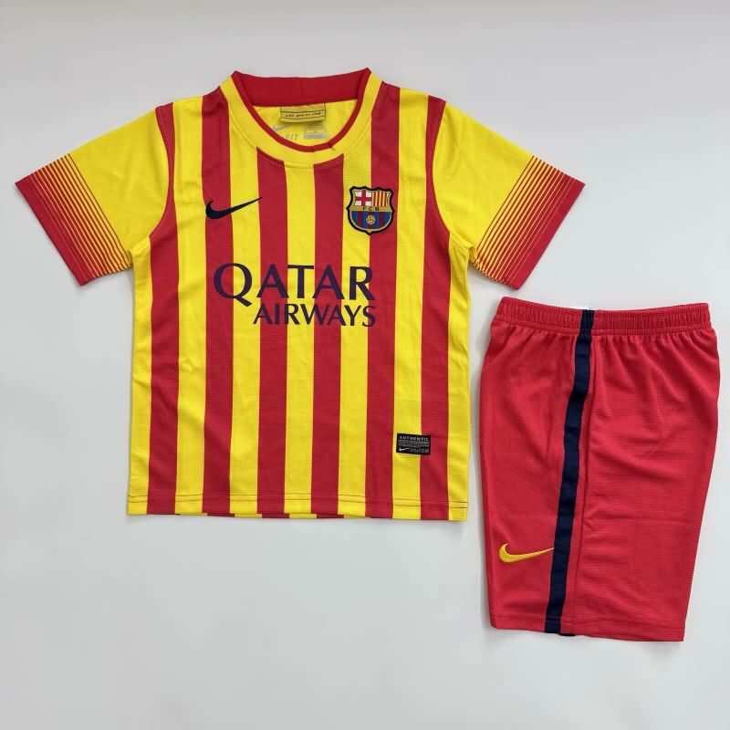 2013/14 Barcelona Away Kids Soccer Jersey And Shorts