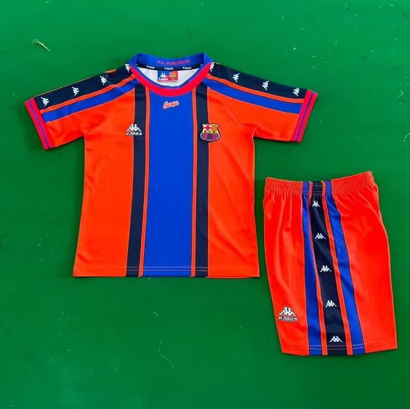 1997/98 Barcelona Away Kids Soccer Jersey And Shorts