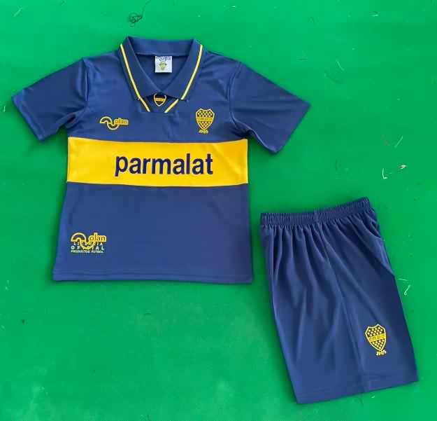 1993/95 Boca Juniors Home Kids Soccer Jersey And Shorts