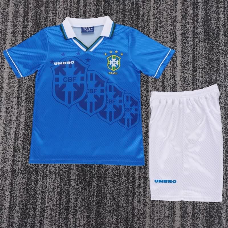 1995/97 Brazil Away Kids Soccer Jersey And Shorts