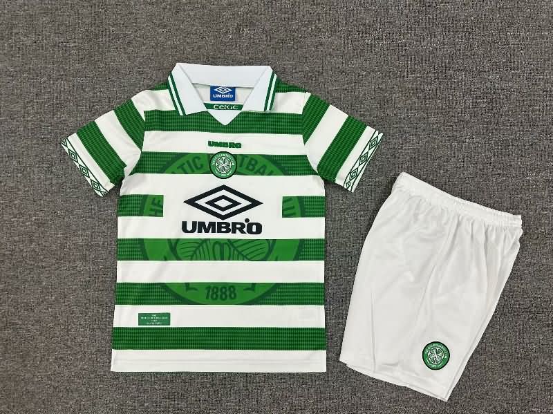 1997/99 Celtic Home Kids Soccer Jersey And Shorts