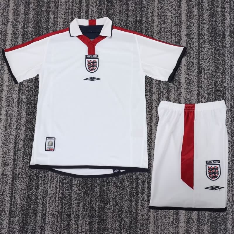2004 England Home Kids Soccer Jersey And Shorts