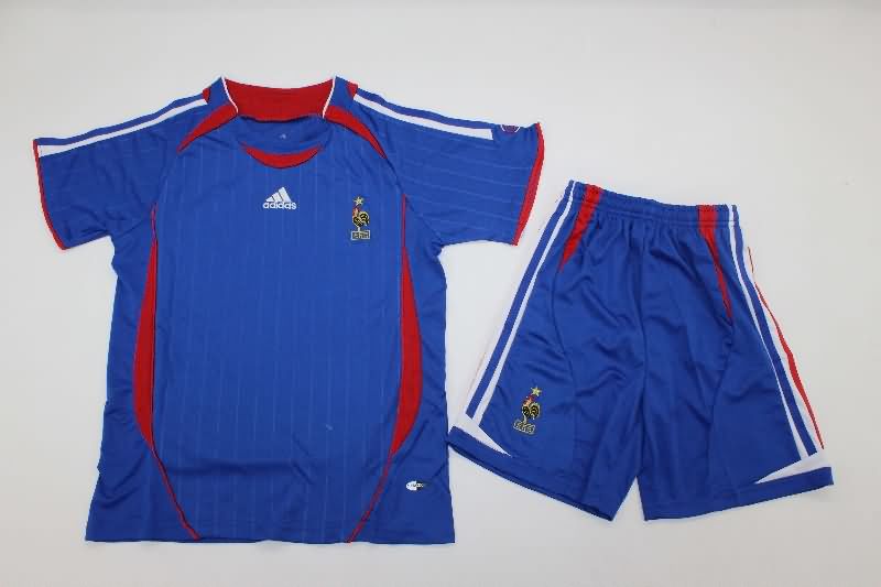 2006 France Home Kids Soccer Jersey And Shorts