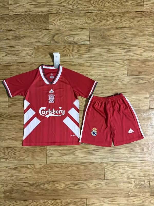 1993/95 Liverpool Home Kids Soccer Jersey And Shorts