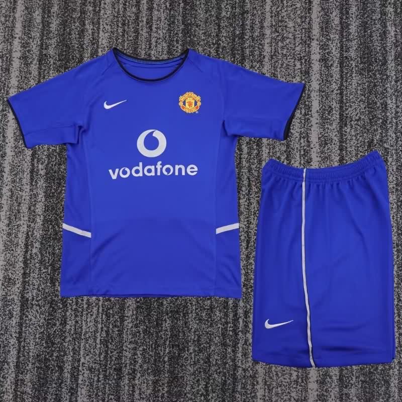 2002/03 Manchester United Third Kids Soccer Jersey And Shorts