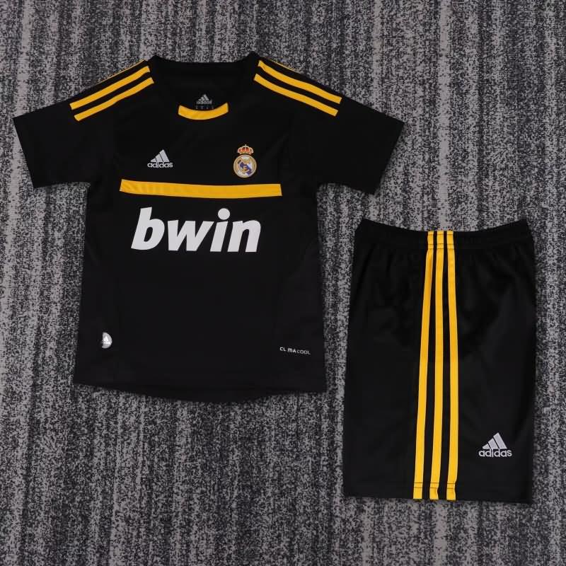 2011/12 Real Madrid Goalkeeper Black Kids Soccer Jersey And Shorts