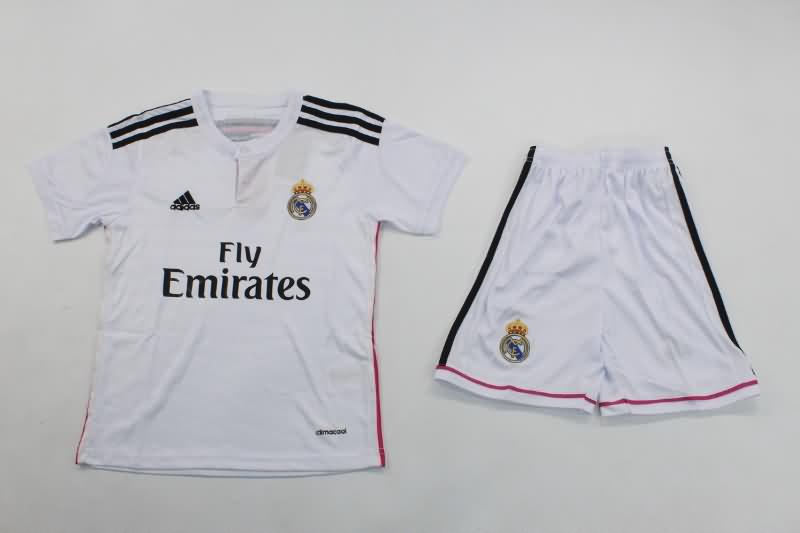 2014/15 Real Madrid Home Kids Soccer Jersey And Shorts