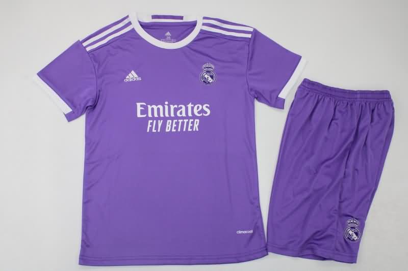 2016/17 Real Madrid Away Kids Soccer Jersey And Shorts