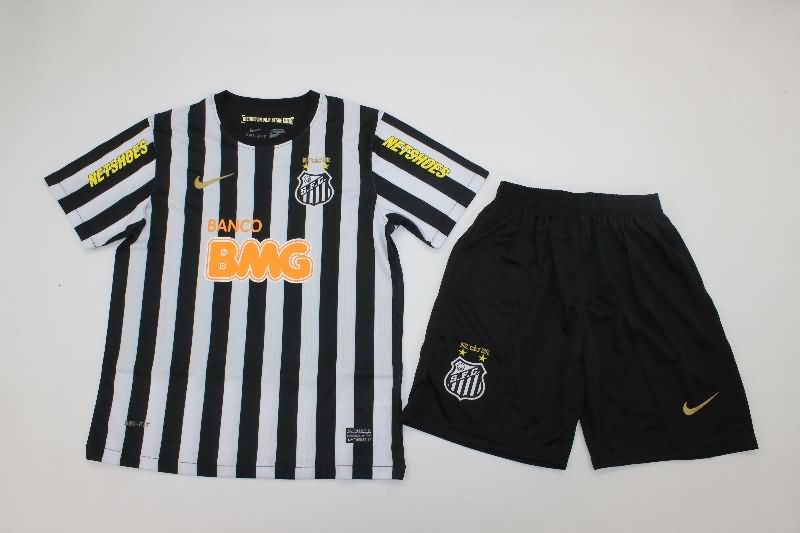 2011/12 Santos Away Kids Soccer Jersey And Shorts